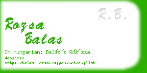rozsa balas business card